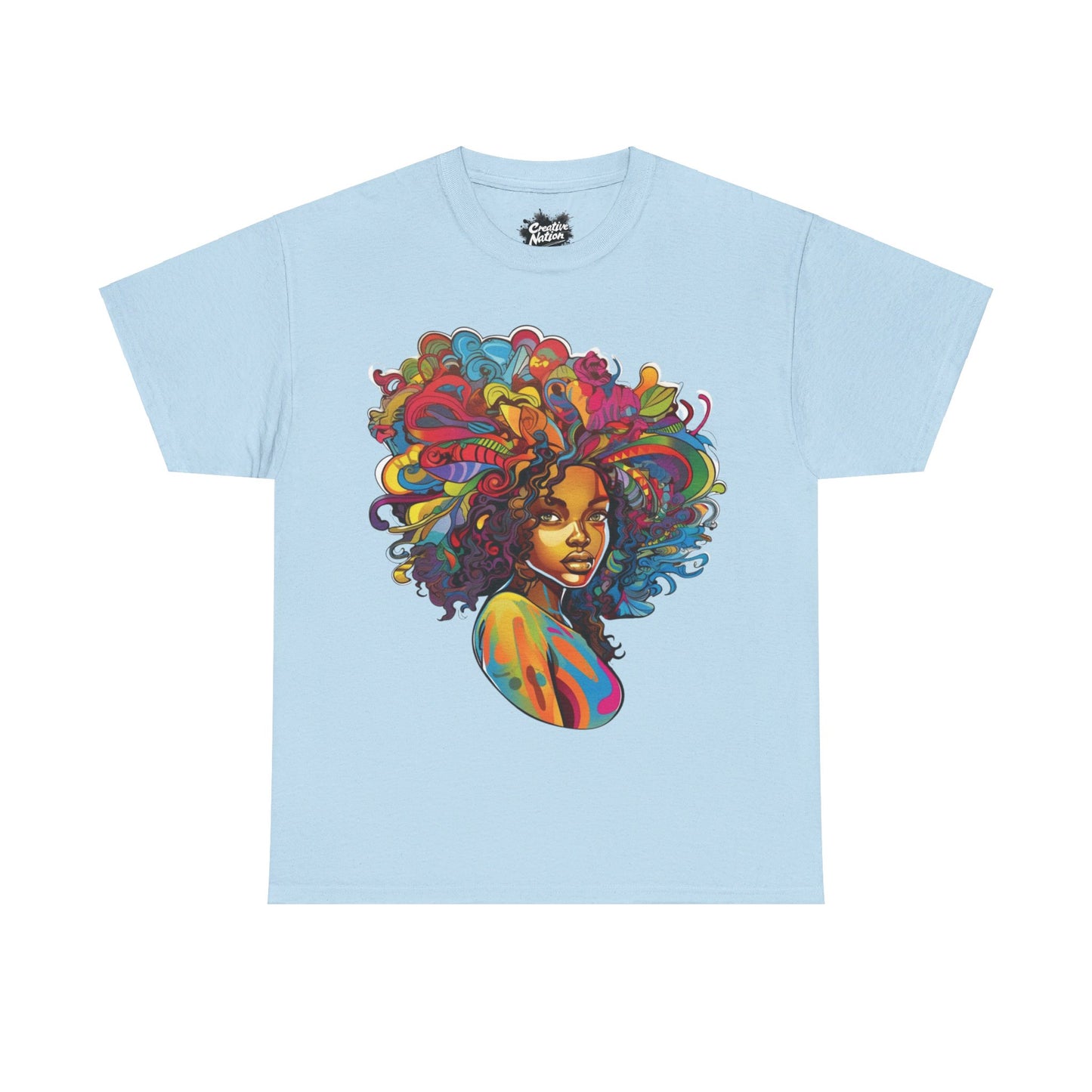 Shirt To Match SB Dunk Low Futura Laboratories Bleached Aqua Unisex Tee Afro Shirt For Dunks