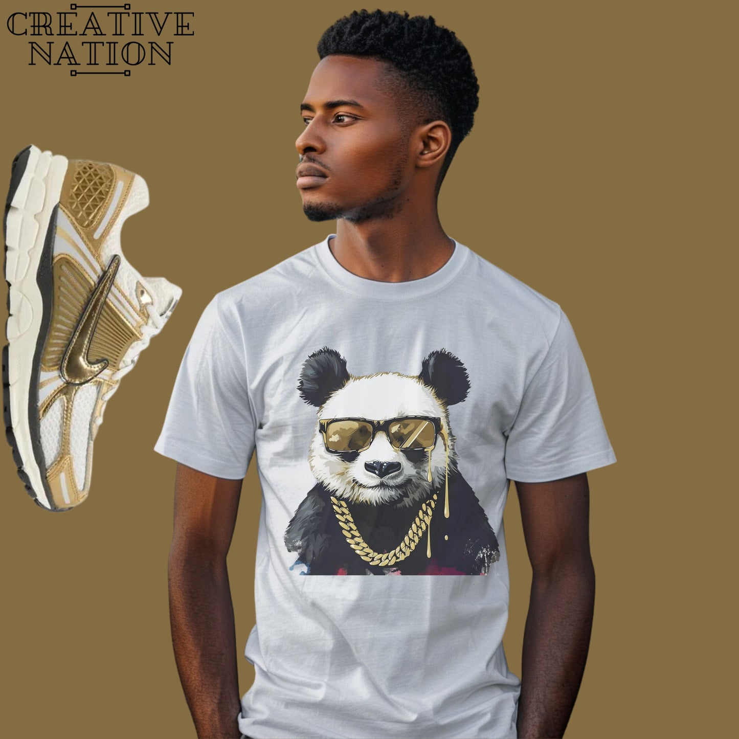 Shirt To Match Zoom Vomero 5 Metallic Gold Unisex Tee Panda Shirt For Vomero 5