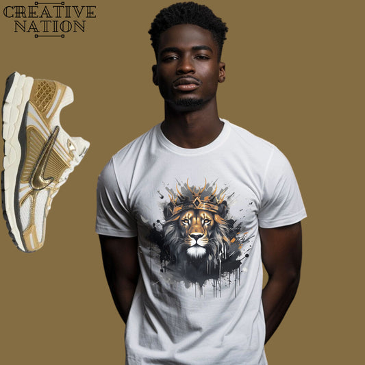 Shirt To Match Zoom Vomero 5 Metallic Gold Unisex Tee Lion Shirt For Vomero 5