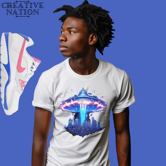 Shirt To Match Air Cross Trainer 3 Low Hyper Pink Racer Blue Unisex Tee UFO Shirt For Cross Trainer 3
