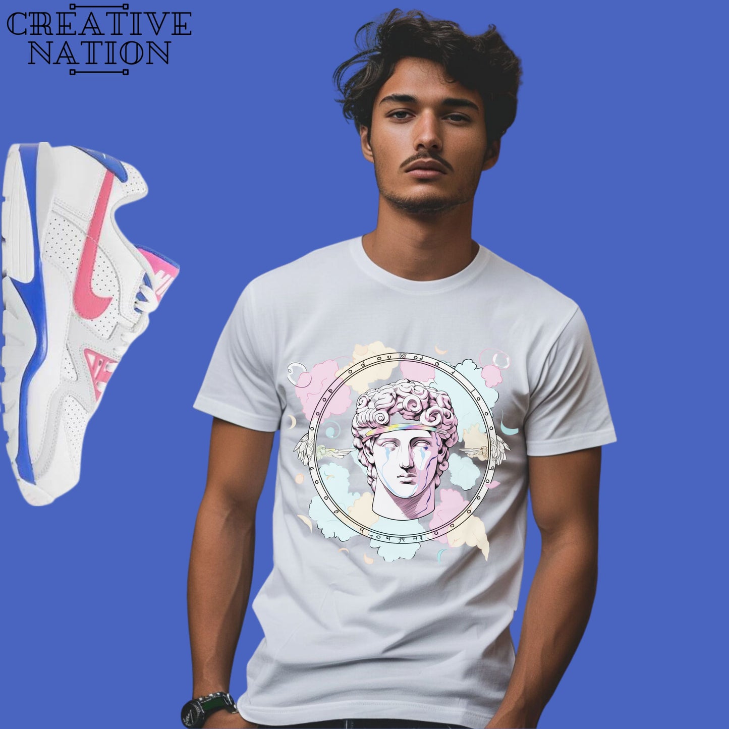 Shirt To Match Air Cross Trainer 3 Low Hyper Pink Racer Blue Unisex Tee Psychedelic Shirt For Cross Trainer 3