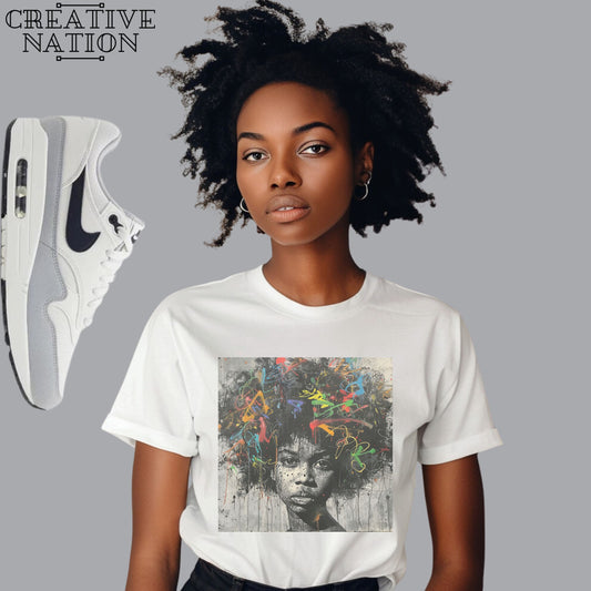 Shirt To Match Air Max 1 Platinum Tint Dark Obsidian Unisex Tee Afro Shirt For 574