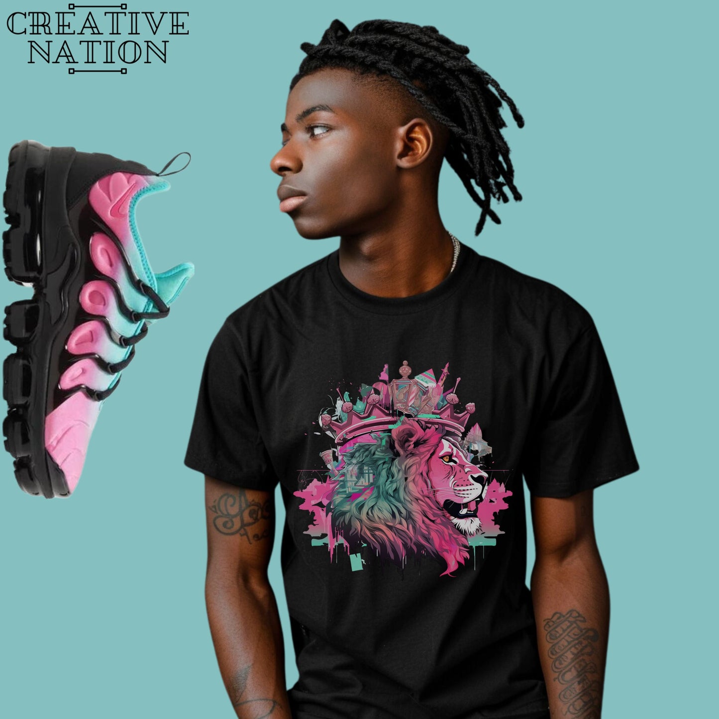 Shirt To Match Wmns Air VaporMax Plus Miami Nights Unisex Tee Lion Shirt For VaporMax