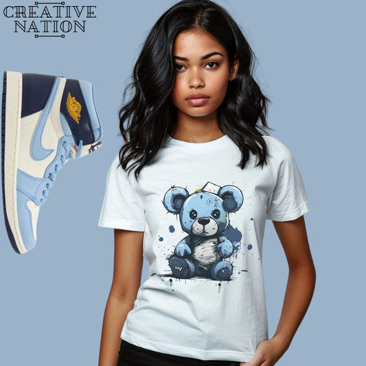 Shirt To Match Jordan 1 High OG First in Flight Unisex Tee Bear Shirt For Jordan 1