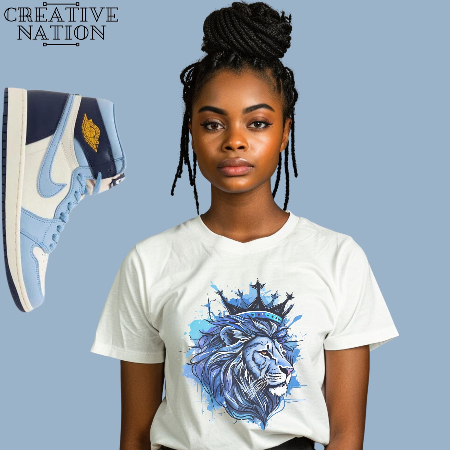 Shirt To Match Jordan 1 High OG First in Flight Unisex Tee Lion Shirt For Jordan 1