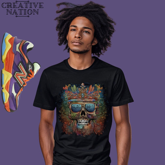 Shirt To Match New Balance 9060 Prism Purple Vibrant Spring Unisex Tee Hippie Shirt Skull Shirt For 9060