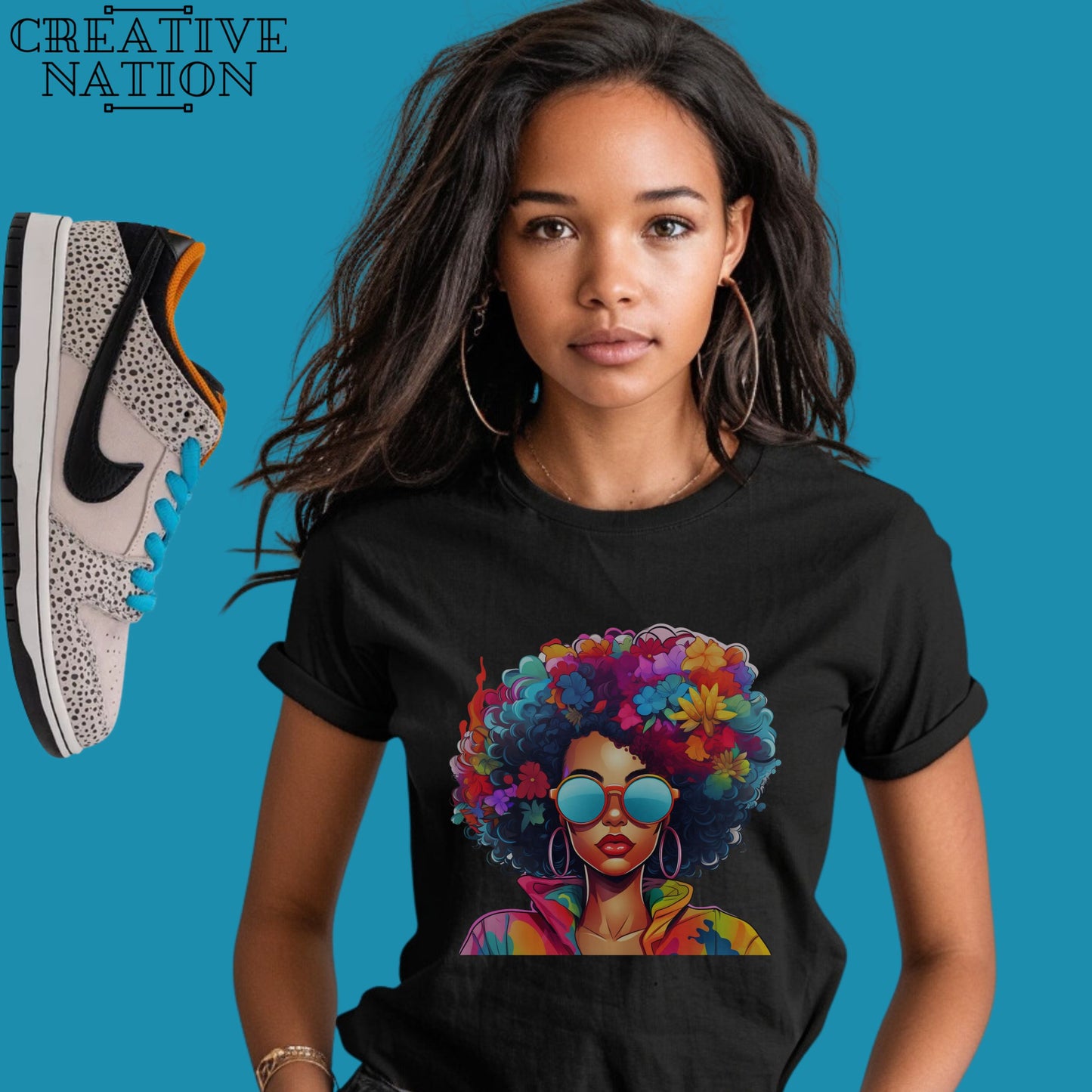 Shirt To Match SB Dunk Low Safari Unisex Tee Afro Shirt For Dunks Outfit For Kicks Mom Gift